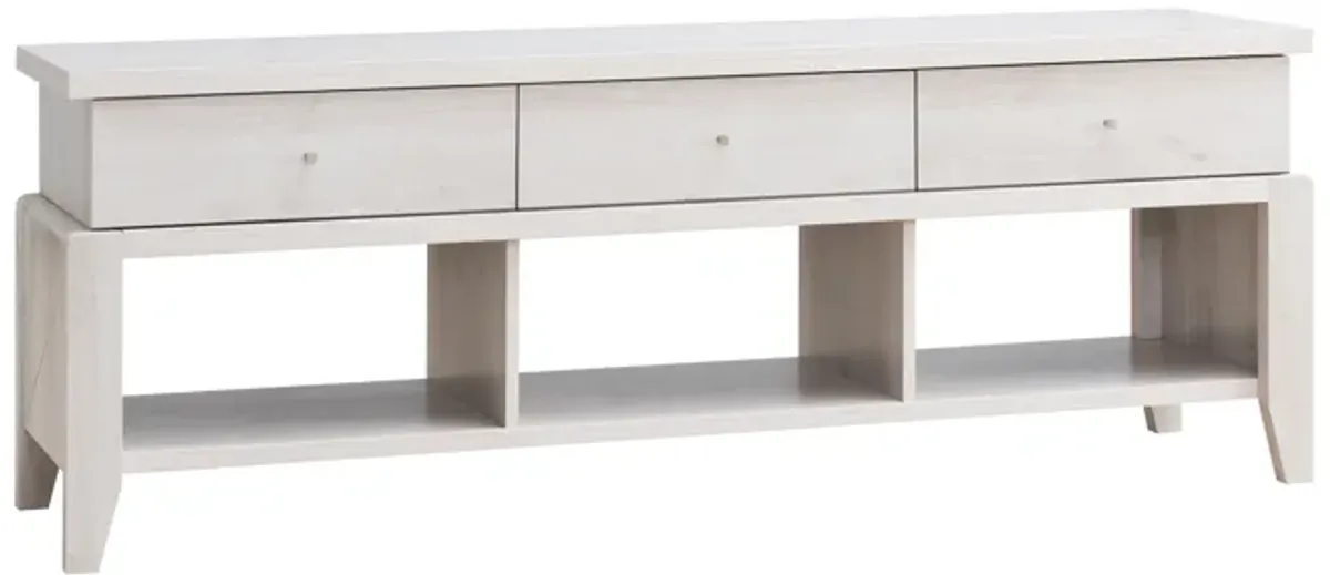 White Oak TV Stand with 3 Drawers and 3 Shelves