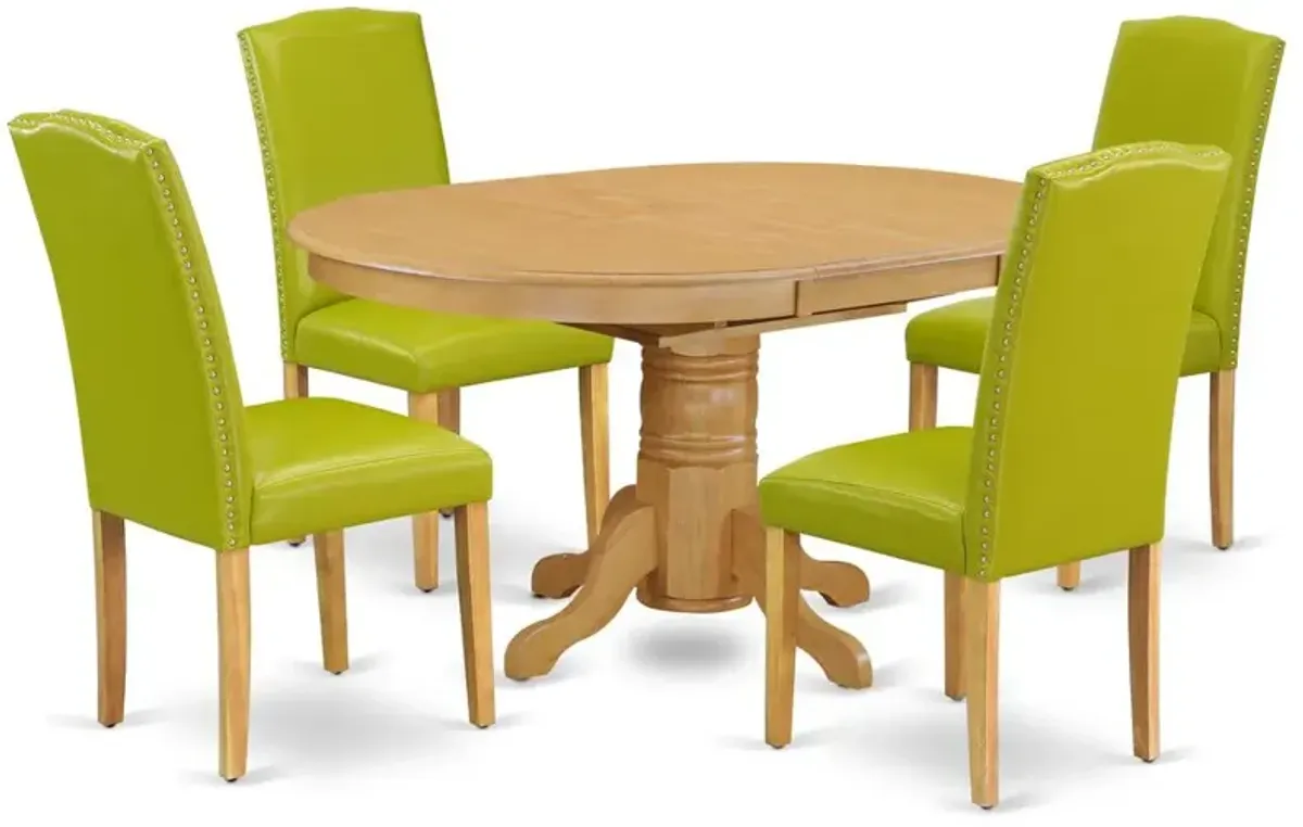 Dining Room Set Oak, AVEN5-OAK-51