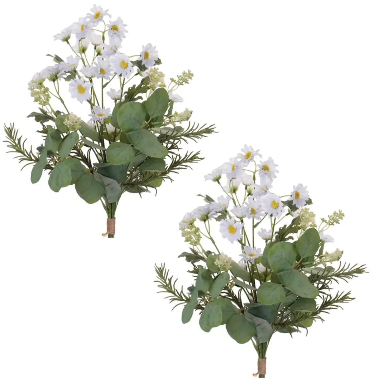 Set of 2 Miniature Daisy Bundles for Centerpieces, Planters, or Shelf Display