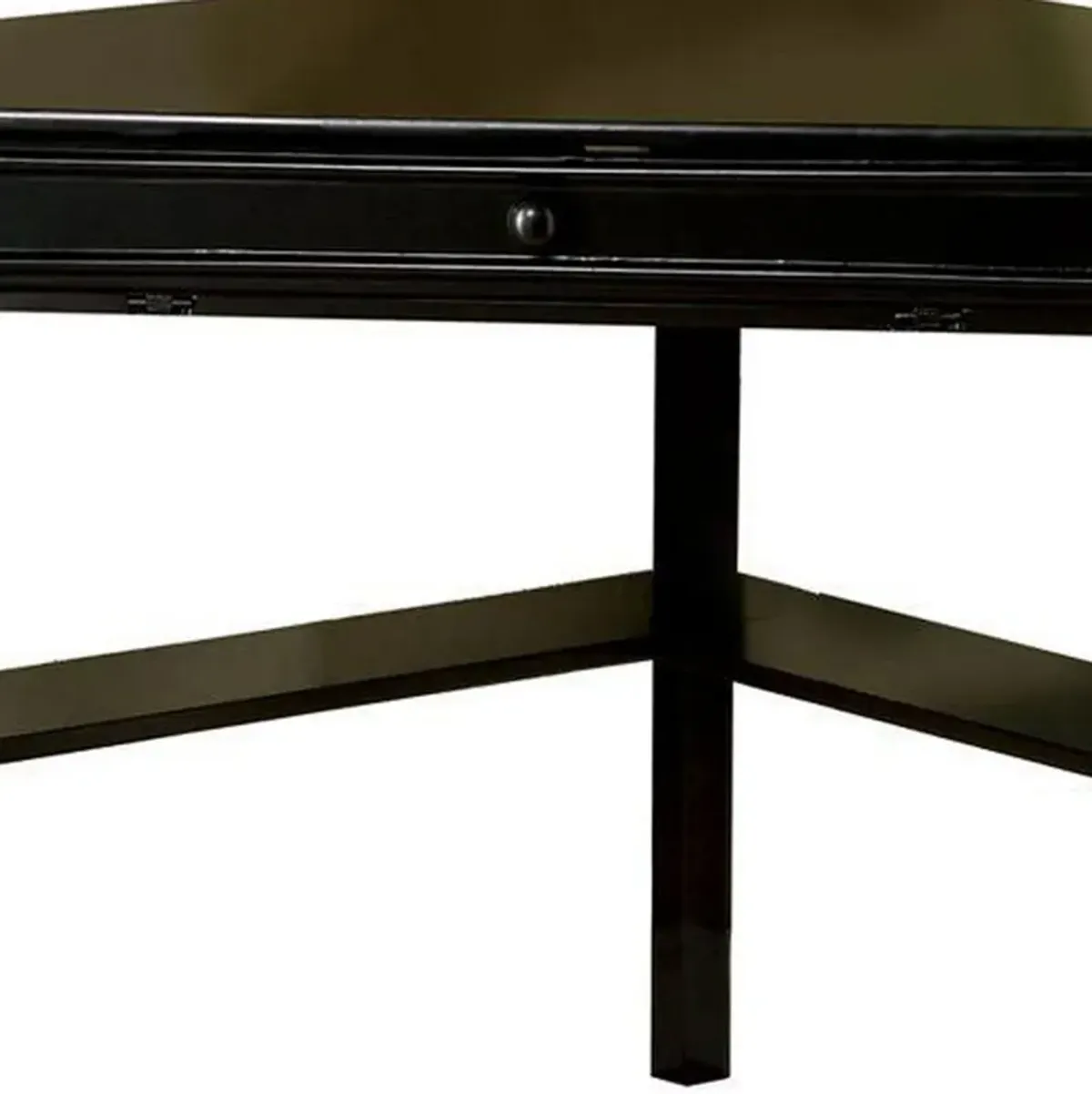 Porto Transitional Corner Desk In Black-Benzara