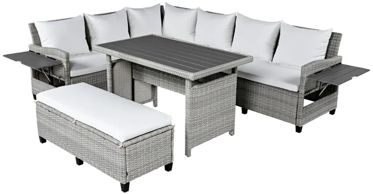 Merax 5-Piece Outdoor Patio Rattan Sofa Set
