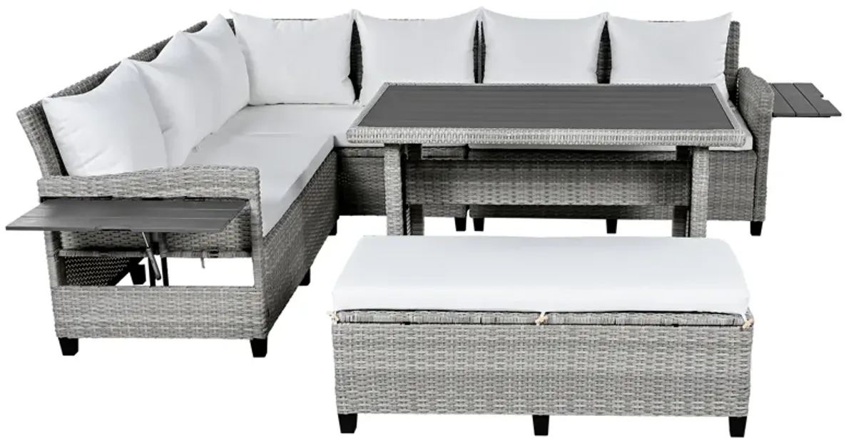 Merax 5-Piece Outdoor Patio Rattan Sofa Set