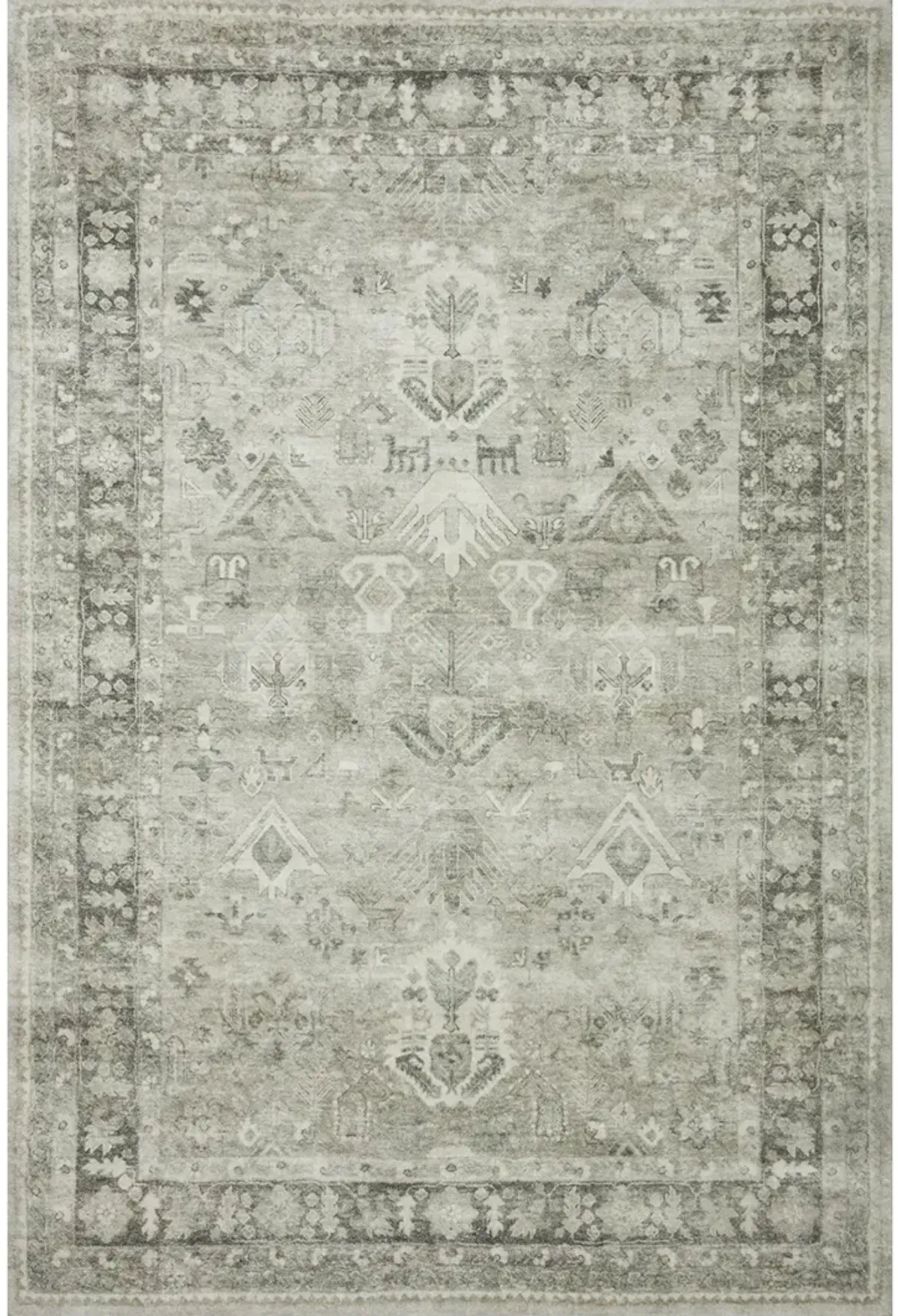 Rosette ROS04 Steel/Graphite 5' x 7'6" Rug