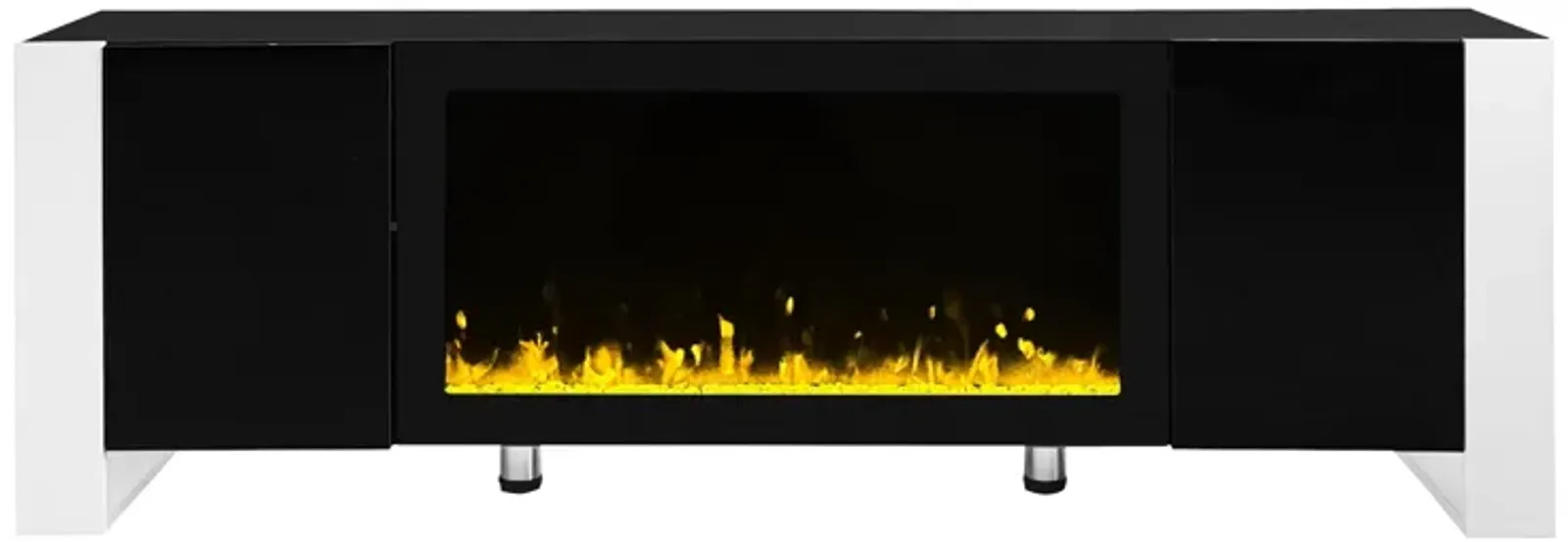 Merax Modern TV Stand with Non-heating Electric Fireplace