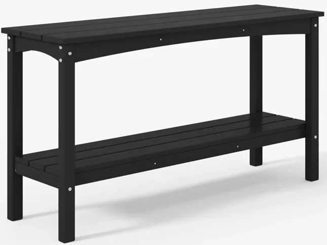 WestinTrends 55" Outdoor Patio HDPE Adirondack 2-Tier Shelf Console Table