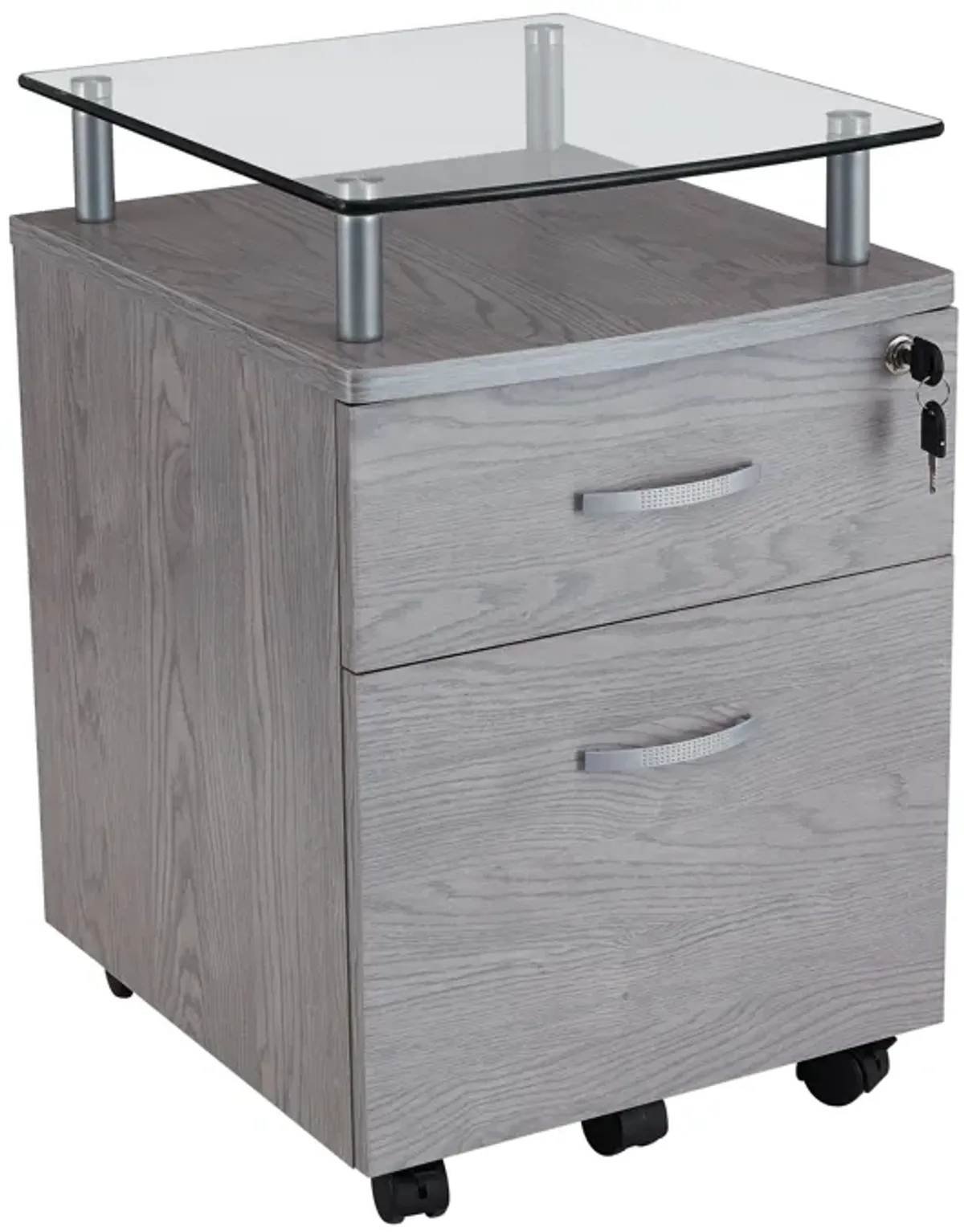 Rolling File Cabinet With Glass Top