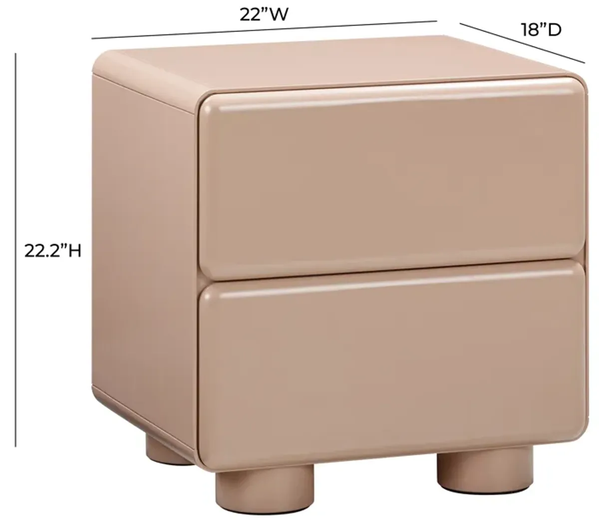 Tammy Taupe Nightstand