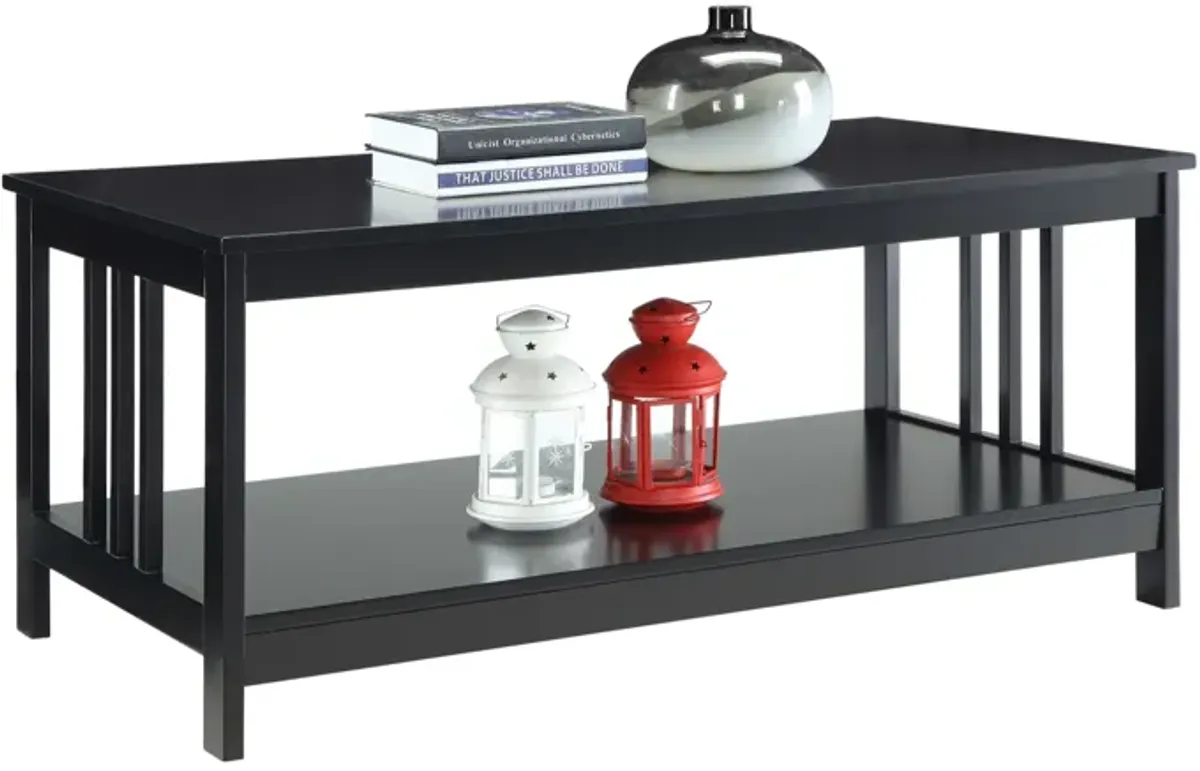 Mission Coffee Table with Shelf