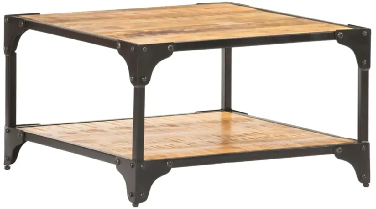 vidaXL Coffee Table 23.6"x23.6"x13.8" Solid Mango Wood