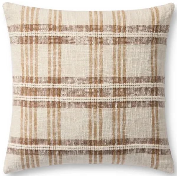 PLL0155 Tan/Multi 22''x22'' Polyester Pillow