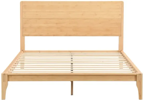 Merax Mid-Century Modern 12 Inch Bamboo Wood Platform Bed