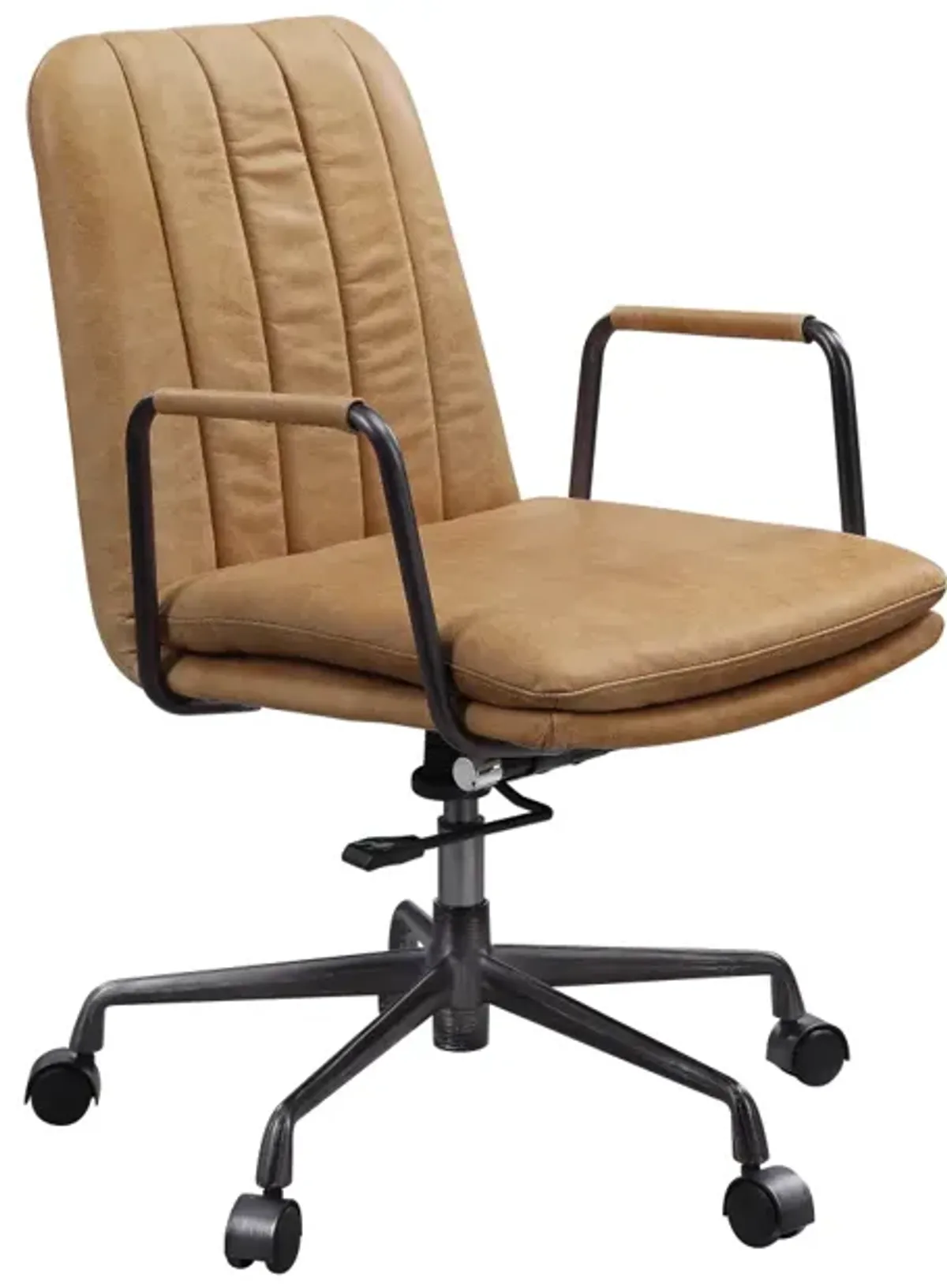 Eclarn Office Chair In Rum Top Grain Leather