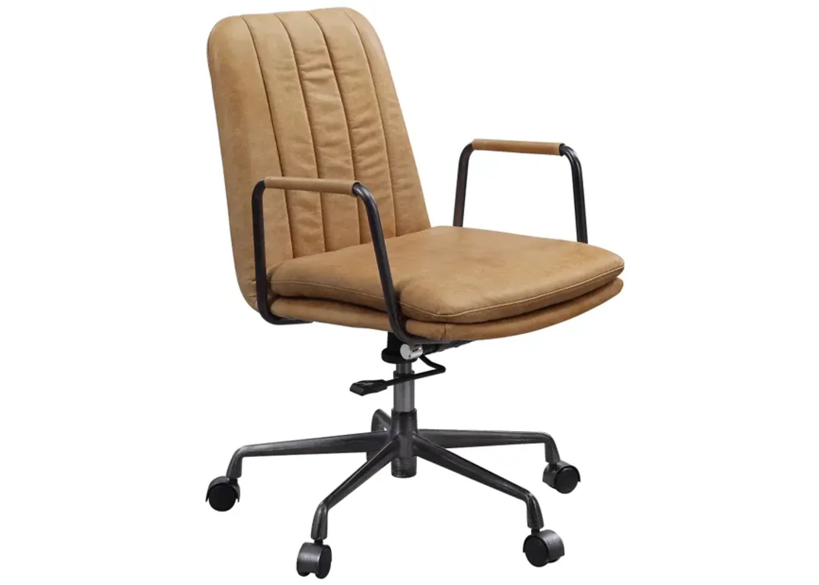 Eclarn Office Chair In Rum Top Grain Leather