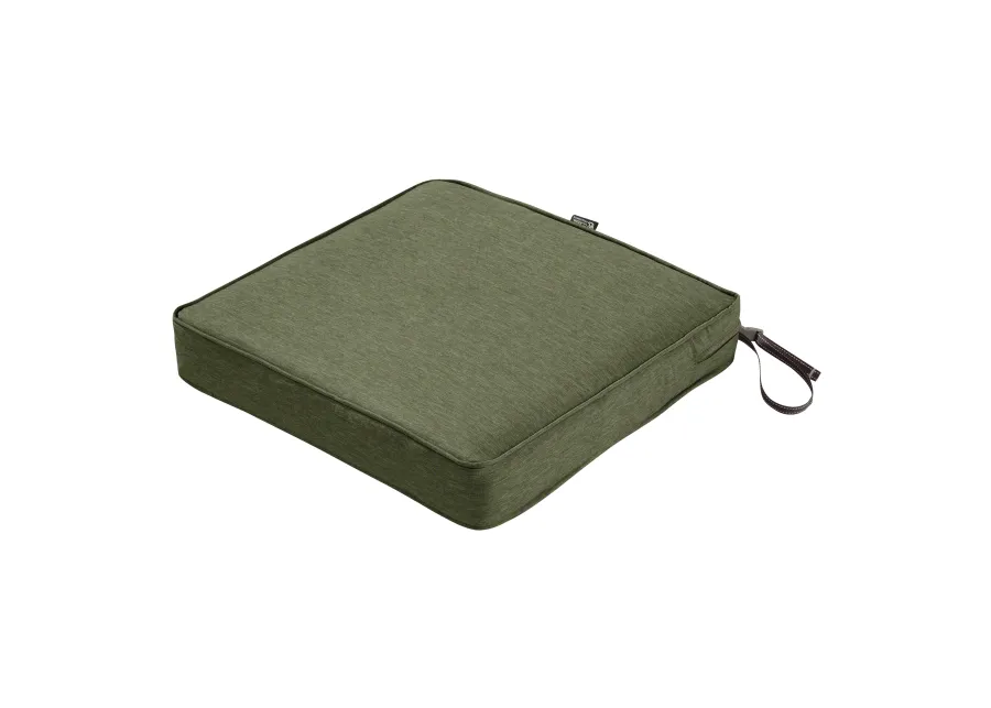 Classic Accessories Montlake FadeSafe Water-Resistant 19 x 19 x 3 Inch Outdoor Chair Cushion, Heather Fern Green, Outdoor Chair Cushions, Patio Chair Cushions, Patio Cushions