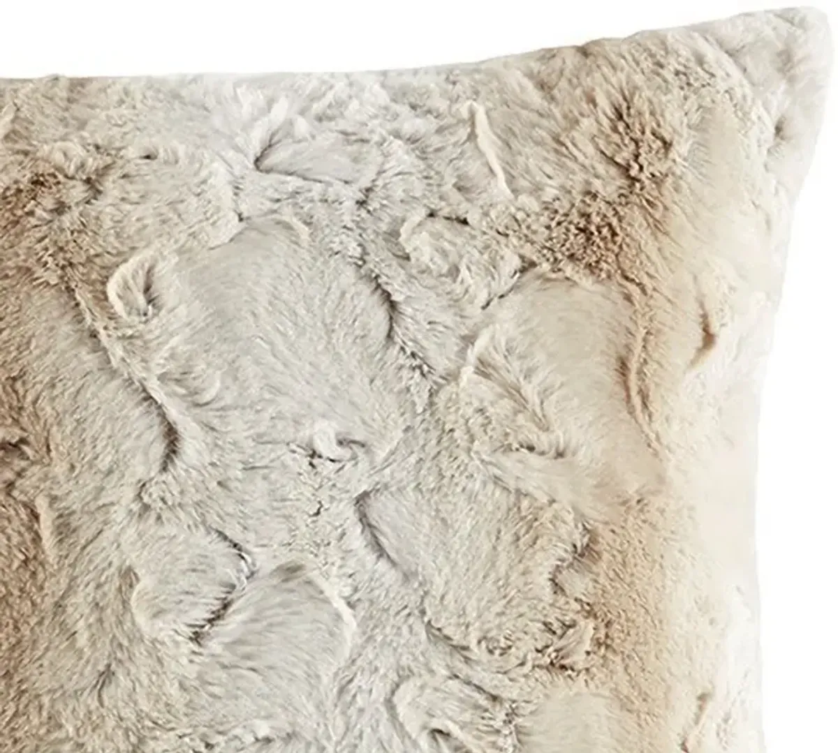 Gracie Mills Shawn Faux Brushed long Fur Square Pillow