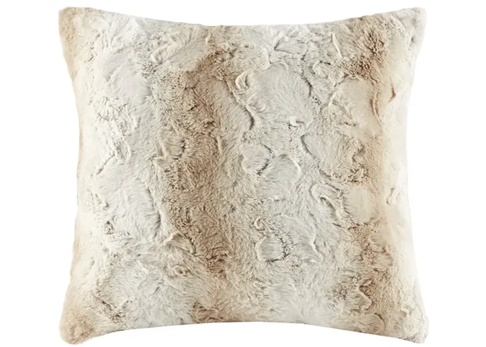 Gracie Mills Shawn Faux Brushed long Fur Square Pillow