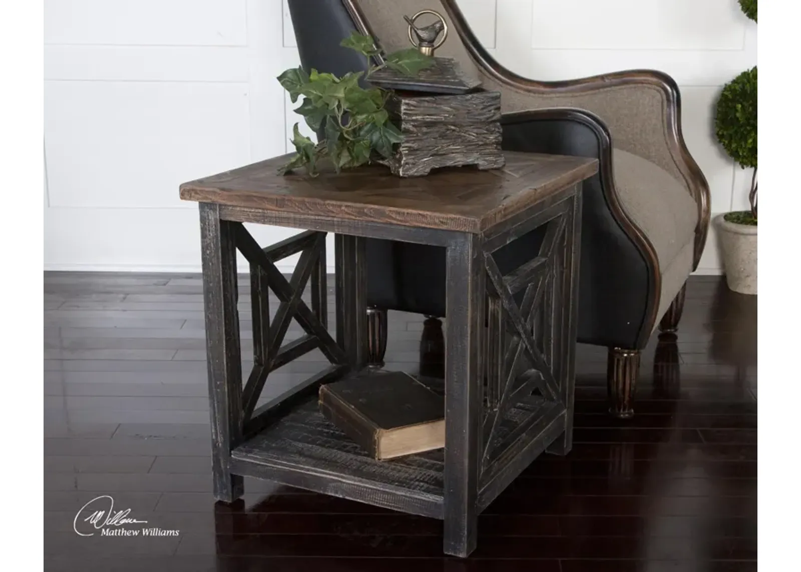 Uttermost Spiro Reclaimed Wood End Table