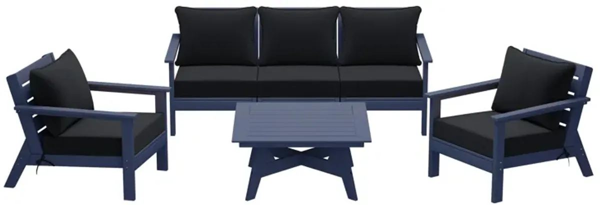 WestinTrends Outdoor 6-Piece Modular Sectional Patio Furniture Sofa Set