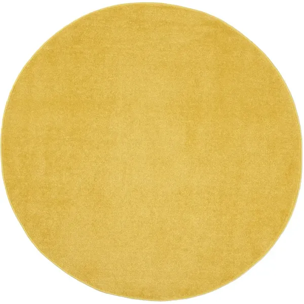 Nourison Essentials NRE01 Yellow 4' x Round Rug