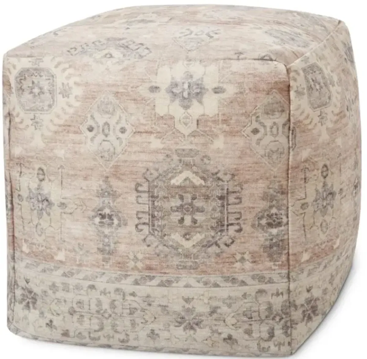 Poufs LPF0023 Rust / Multi 18"W x 18"D x 18"H