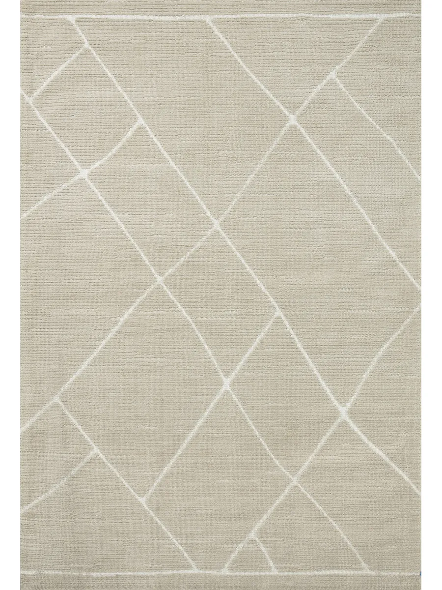 Logan LOG01 Oatmeal/White 5' x 7'6" Rug