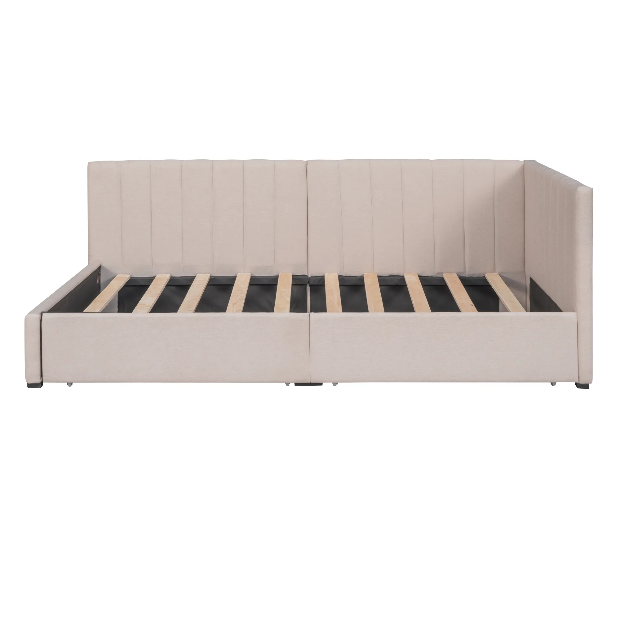 Upholstered Daybed with 2 Storage Drawers