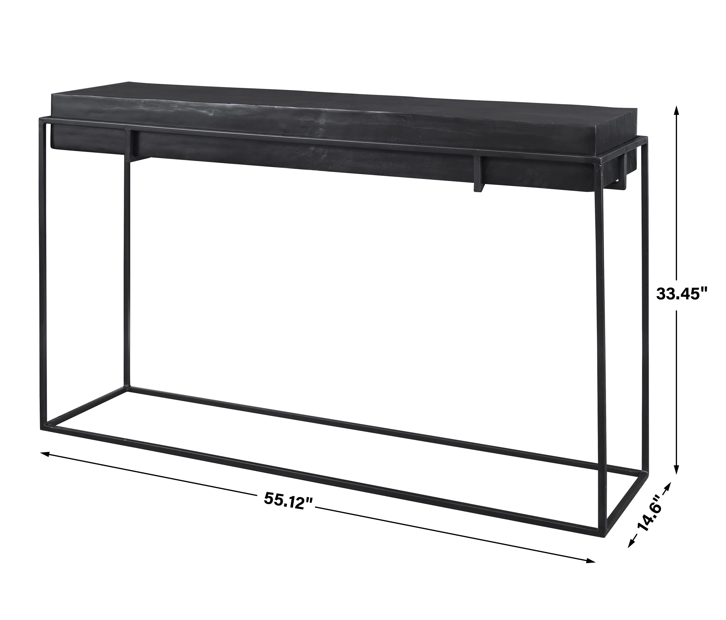 Telone Modern Black Console Table