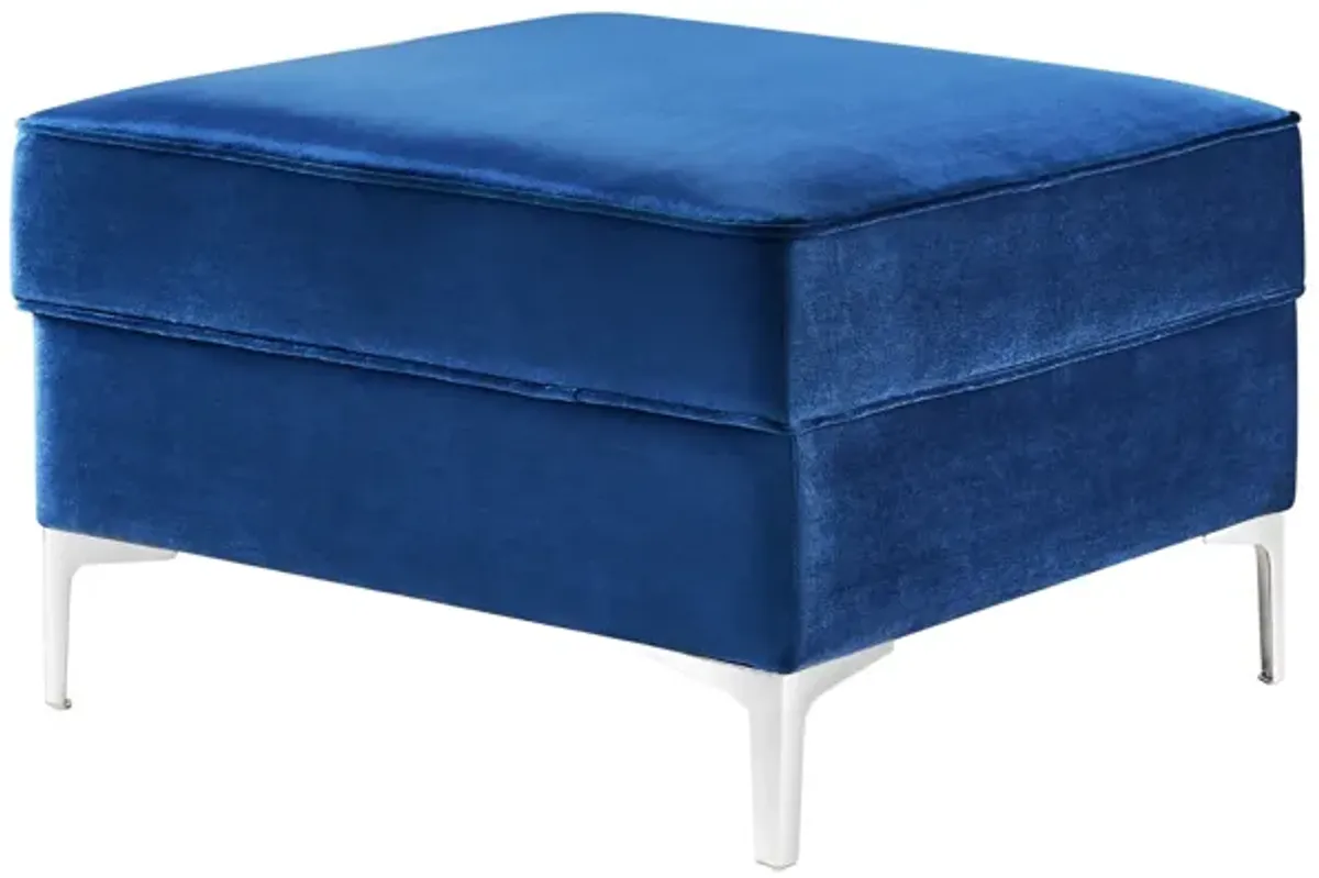 Inspired Home Clarinda Velvet Storage Ottoman