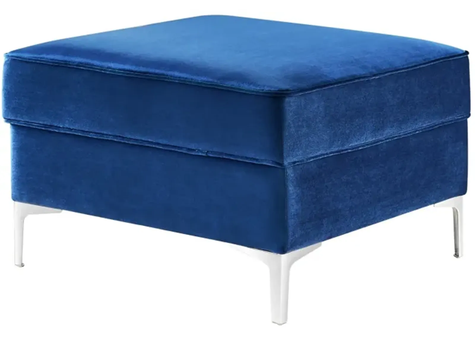 Inspired Home Clarinda Velvet Storage Ottoman