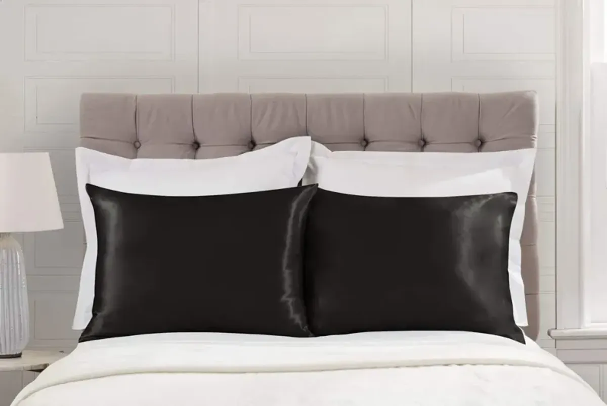 Satin Pillow Case with Zipper - Luxury Pillow Cover (Pillowcase Set of 2)