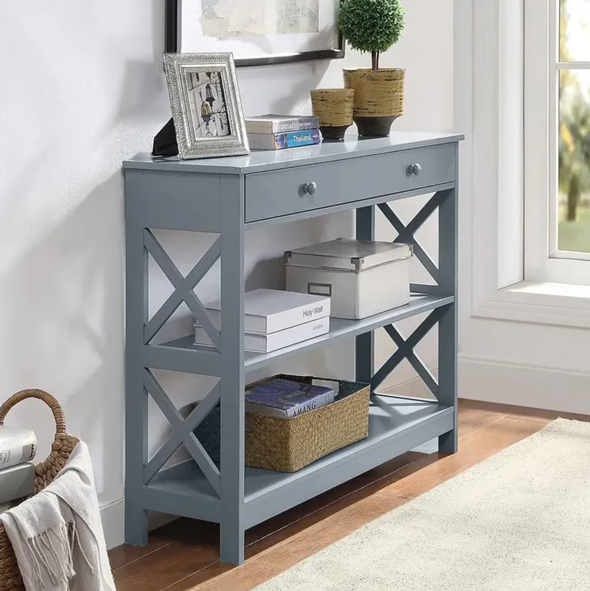 Convience Concept, Inc. Oxford 1 Drawer Console Table with Shelves