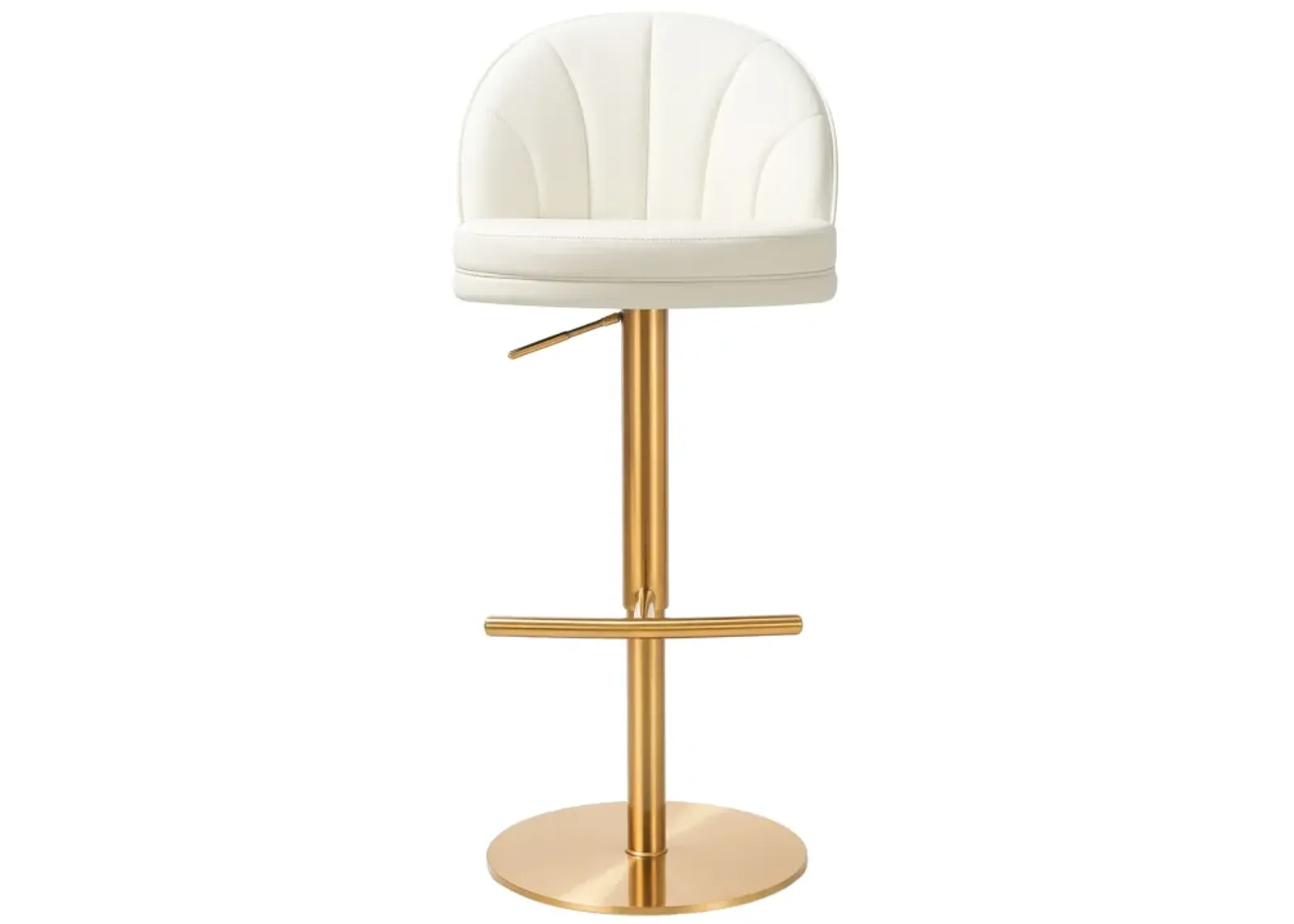 Venus Cream and Gold Adjustable Swivel Stool