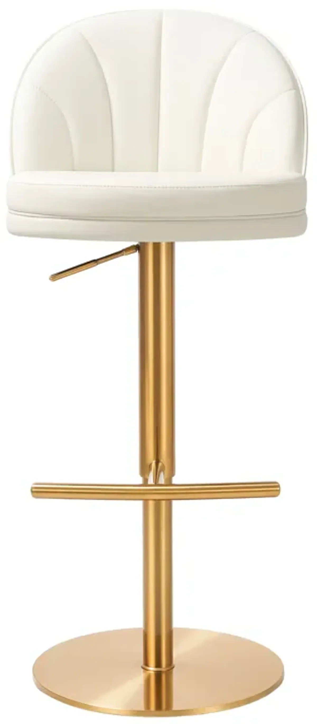 Venus Cream and Gold Adjustable Swivel Stool