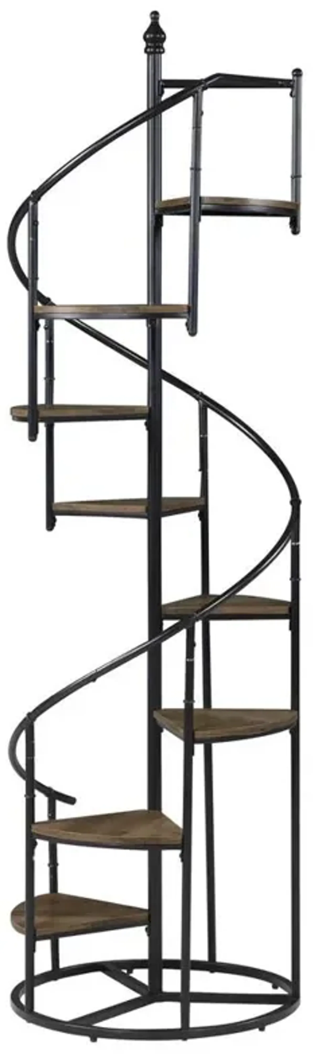 Roseglen 8-shelf Staircase Bookcase Rustic Brown and Black