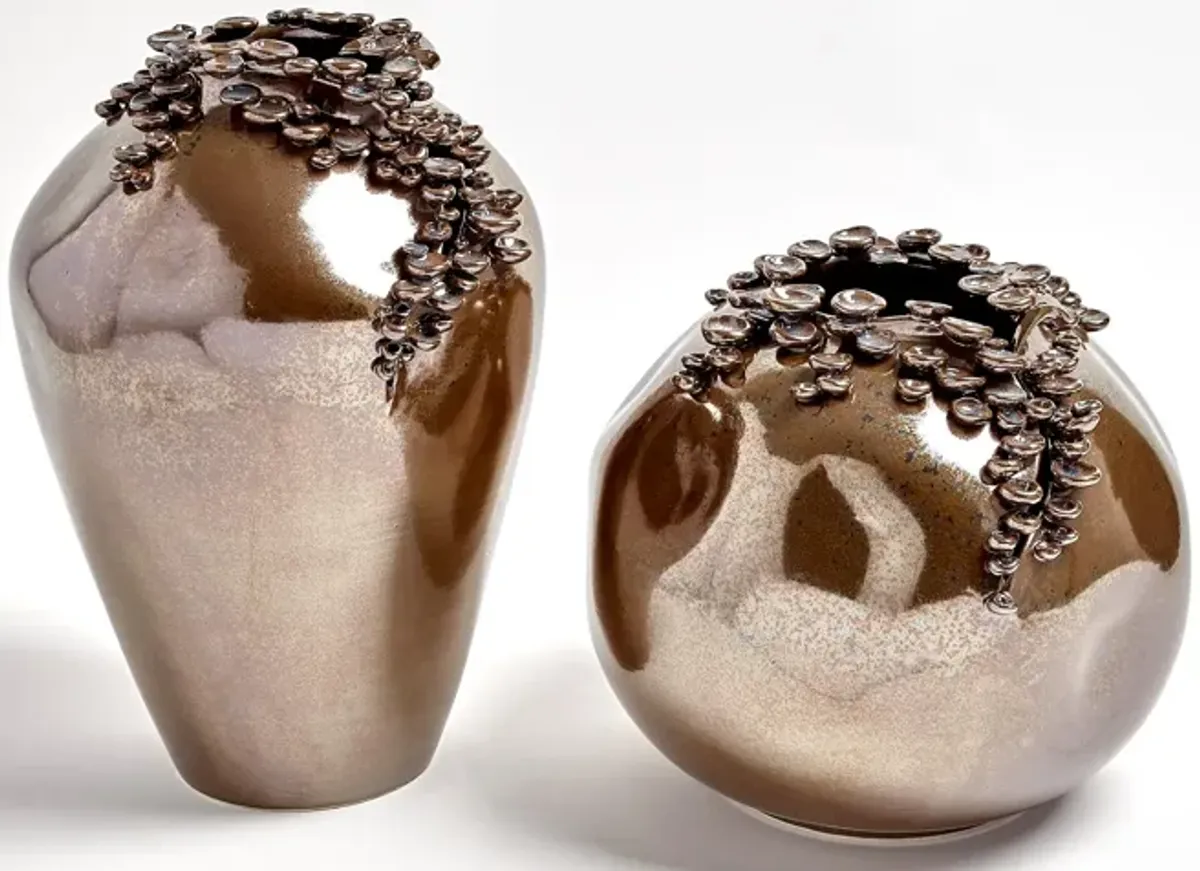 Cascading Reef Vase- Tall Bronze