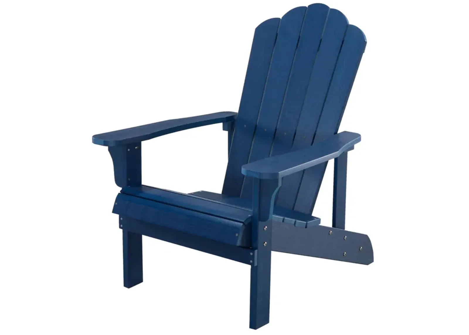 Blue Weather-Resistant Adirondack Chair for Outdoor Use