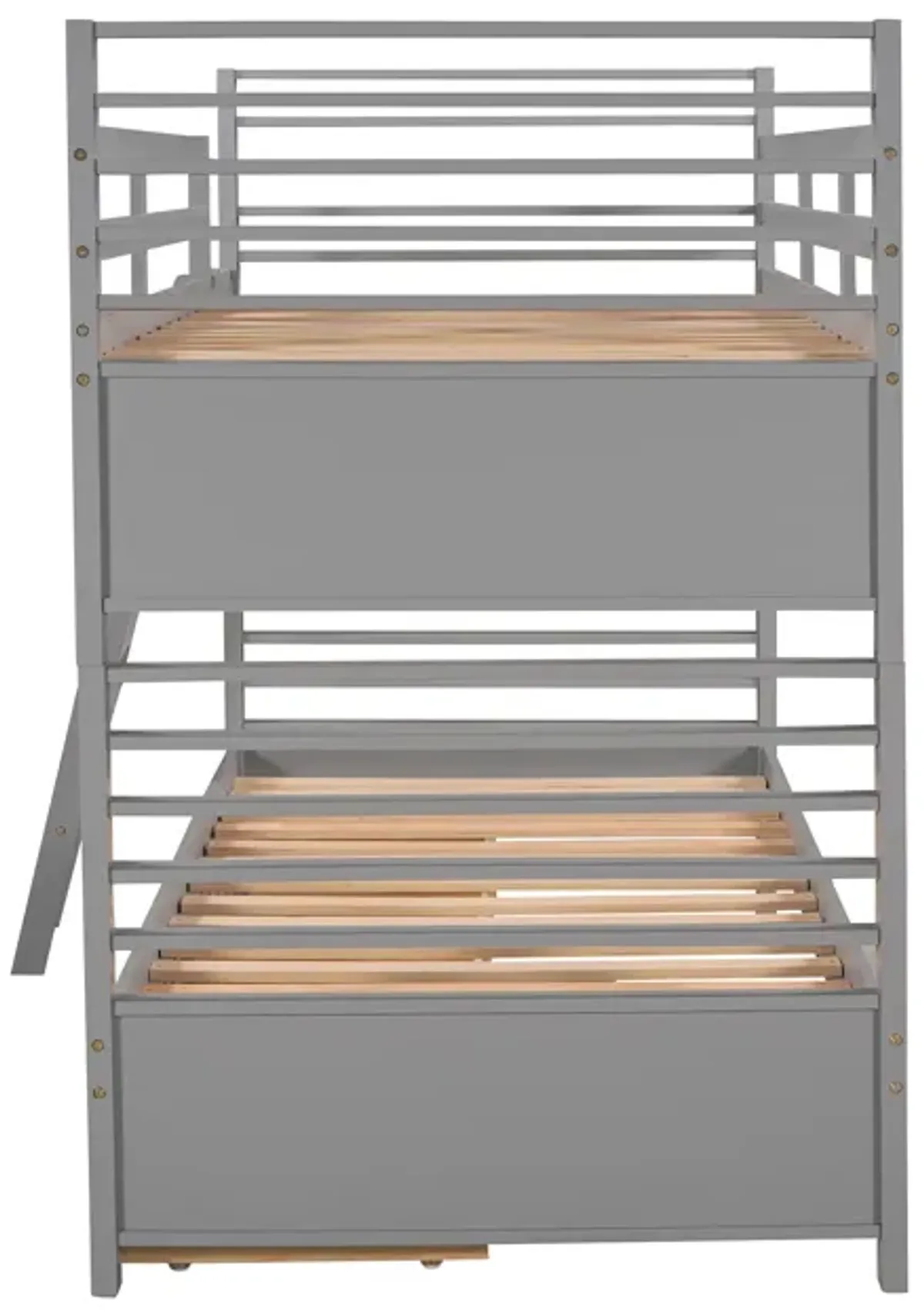 Merax Solid Wood Bunk Bed with Two Storage Drawers