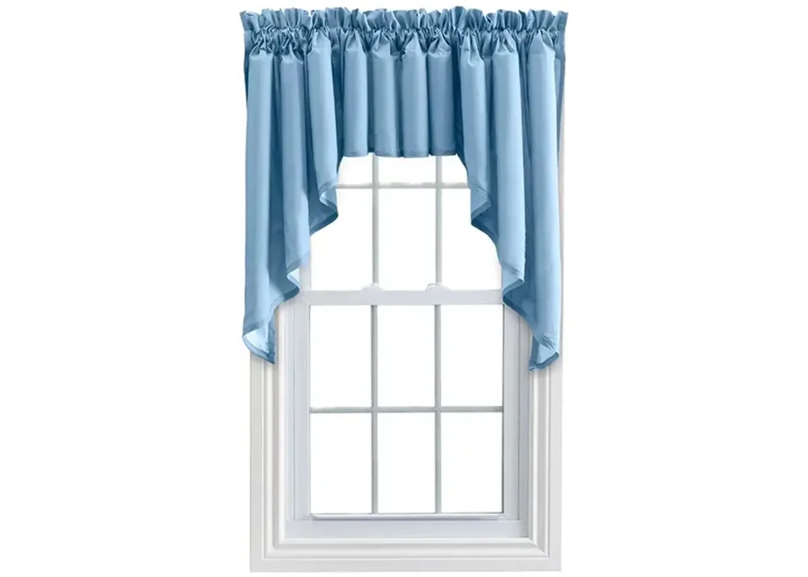 Ellis Stacey 3" Rod Pocket High Quality Fabric Solid Color Window Lined Swag Set 126"x63" Slate