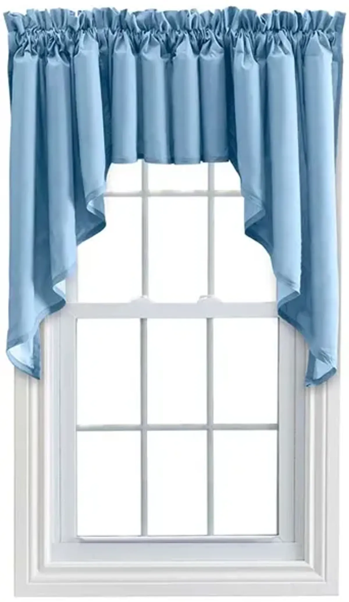 Ellis Stacey 3" Rod Pocket High Quality Fabric Solid Color Window Lined Swag Set 126"x63" Slate