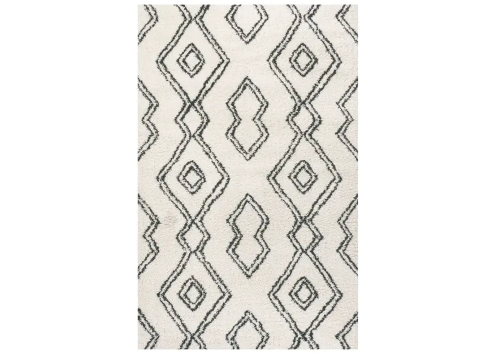 Deia Moroccan Style Diamond Shag Area Rug