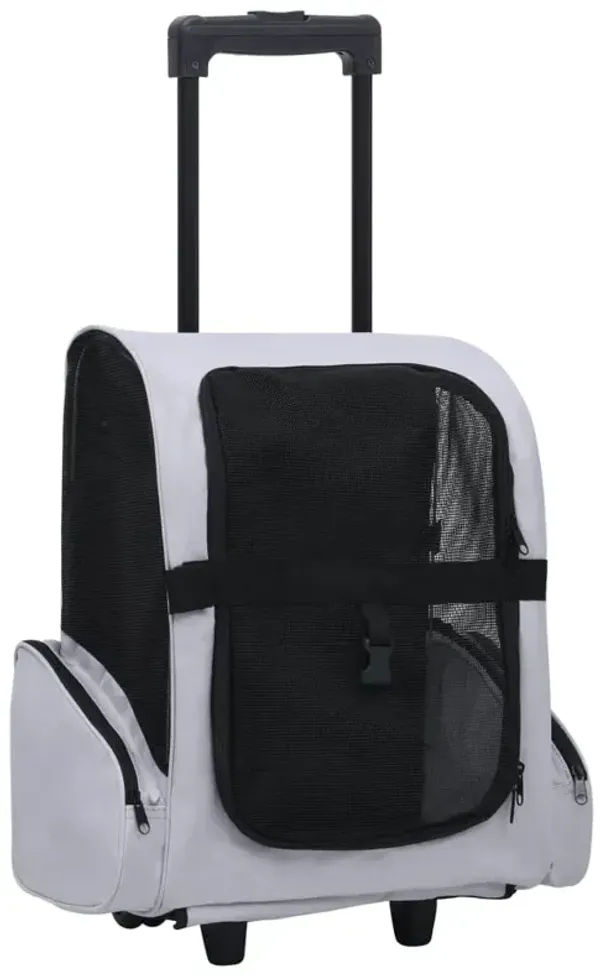 Foldable Multipurpose Pet Trolley Gray