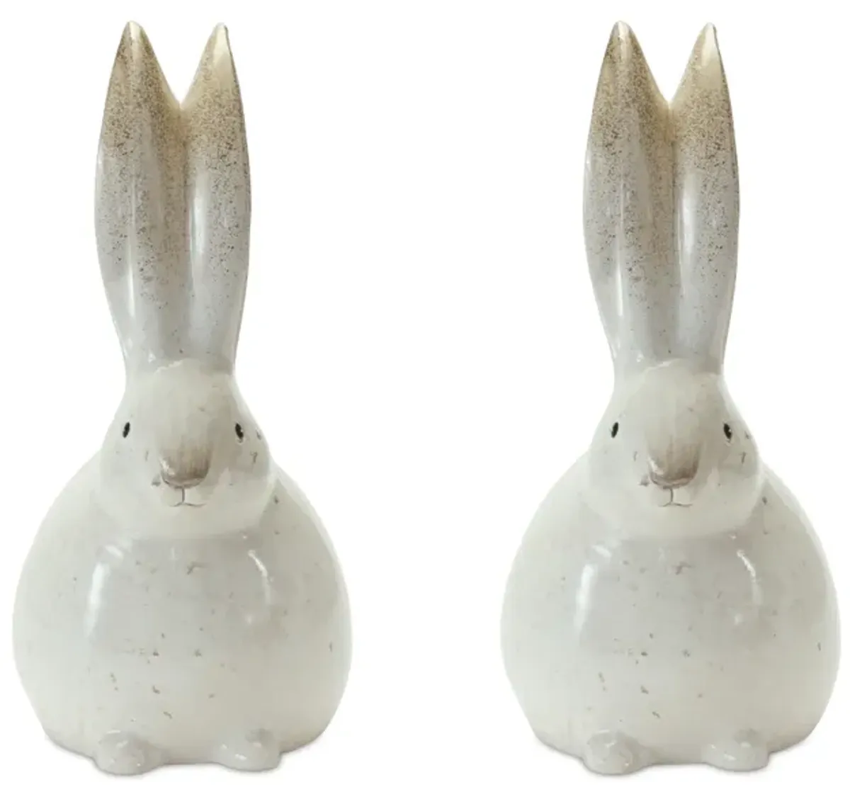 Set of 2 Decorative Bunny Statues for Garden, Yard, and Outdoor Décor