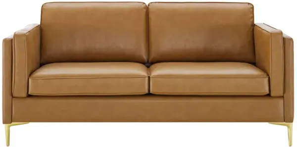Kaiya Vegan Leather Sofa Brown EEI-4455-TAN