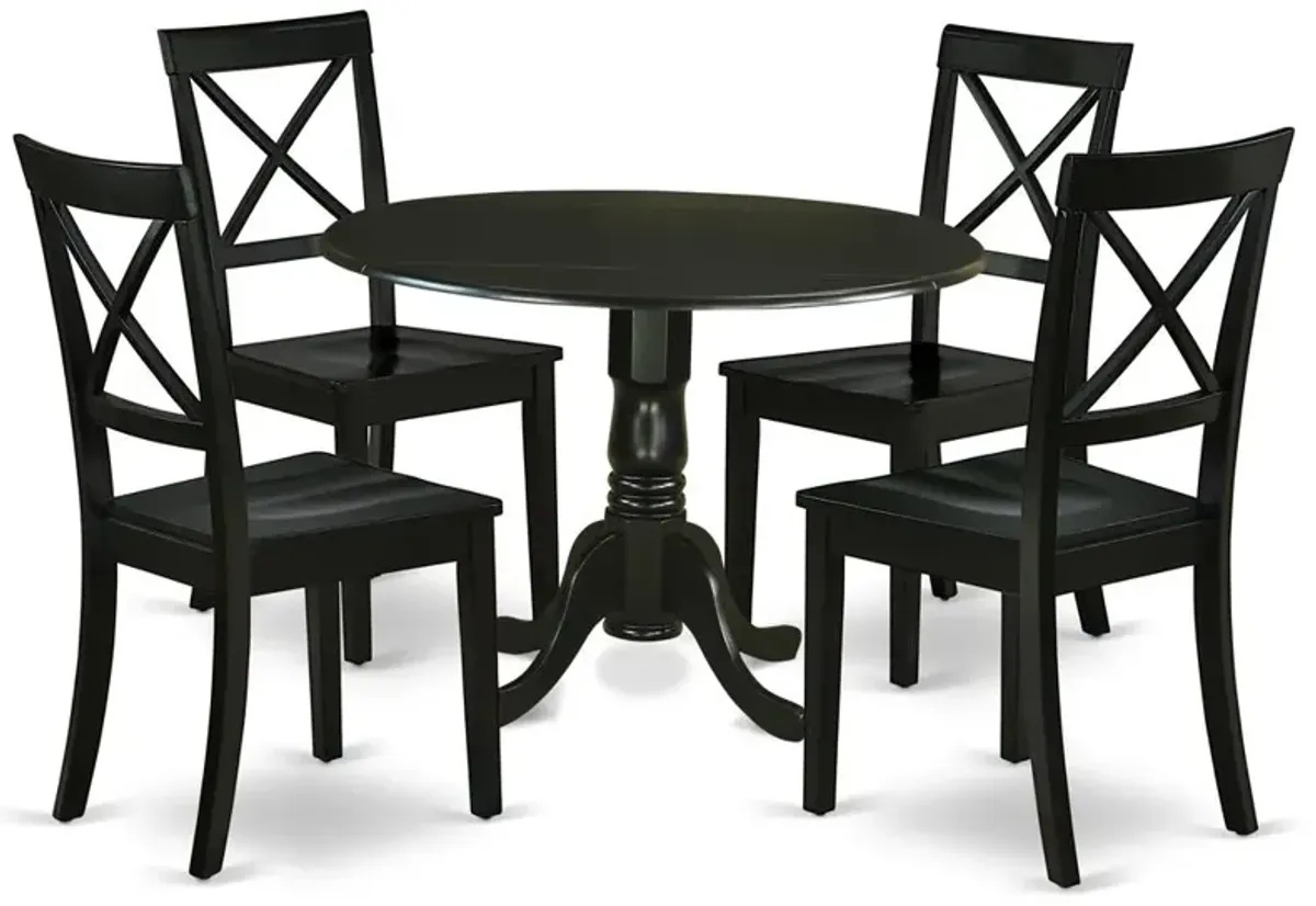 Dining Room Set Black, DLBO5-BLK-W