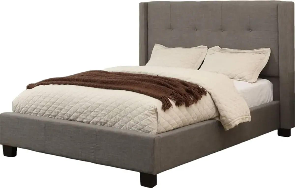 Madeleine Full-size Wingback Platform Storage Bed