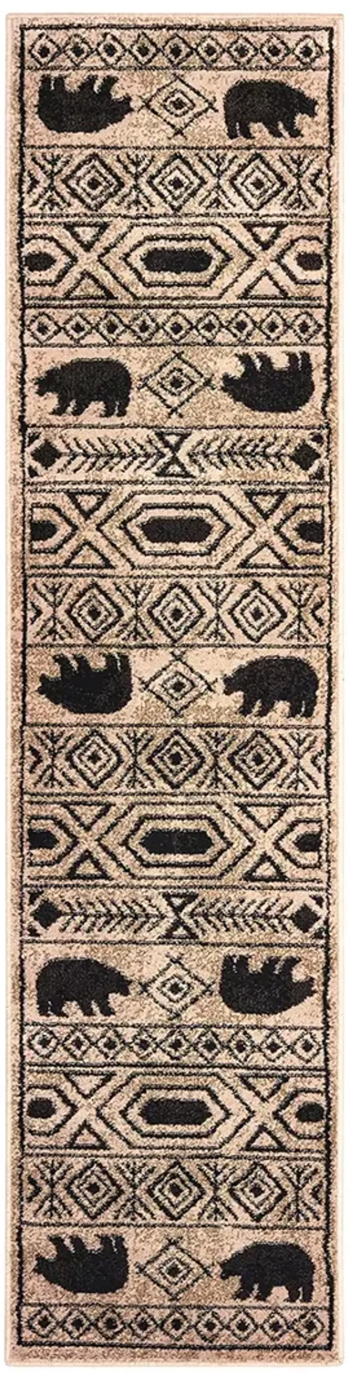 Woodlands 1'10" x 7'6" Ivory Rug