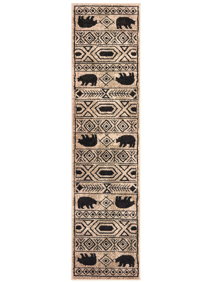 Woodlands 1'10" x 7'6" Ivory Rug