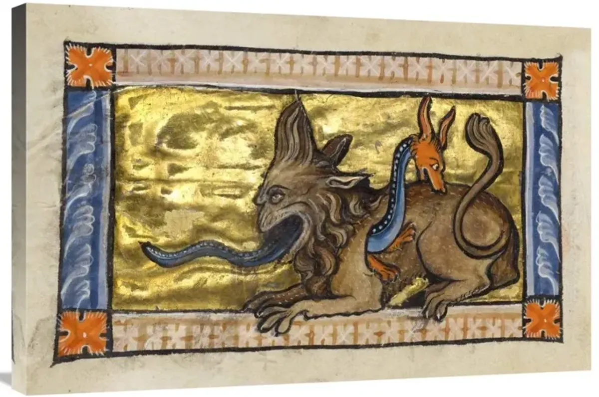 A Crocodile and a Hydrus (detail)-Canvas Art-36x24