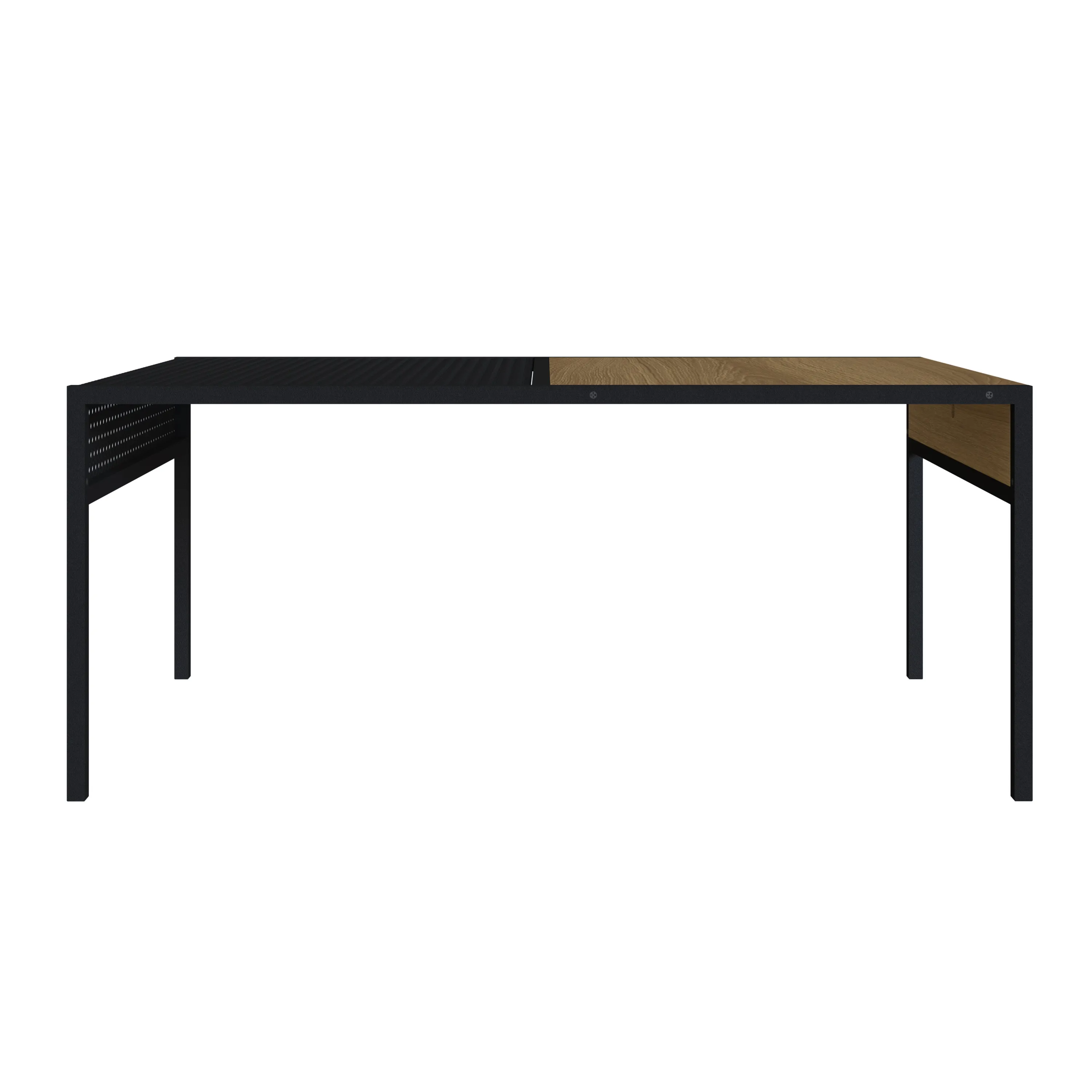 Kybele Brown and Black Iron Mesh Accent  Coffee Table