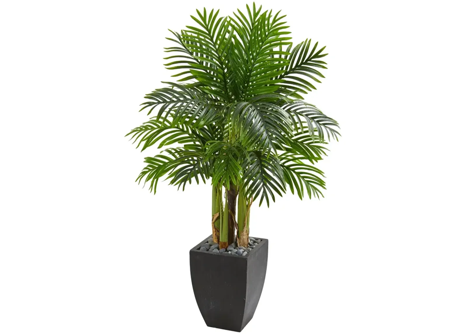 HomPlanti  Kentia Palm Artificial Tree in Black Planter